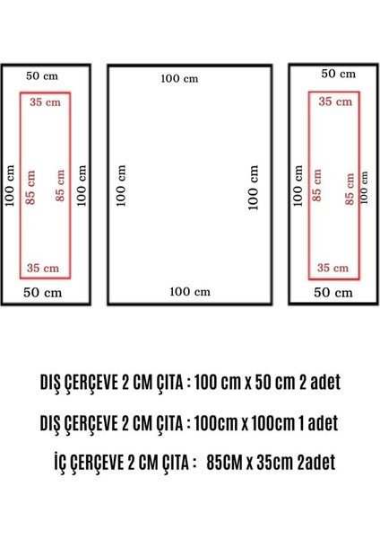 Decozza Dekoratif Boyanabilir 4 cm Hazır Kesimli Duvar Çıtası