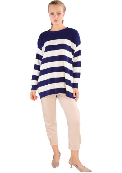 5380 Bisiklet Yaka Çizgili Tunik Laci fiyatları