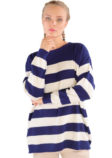 5380 Bisiklet Yaka Çizgili Tunik Laci indirimleri