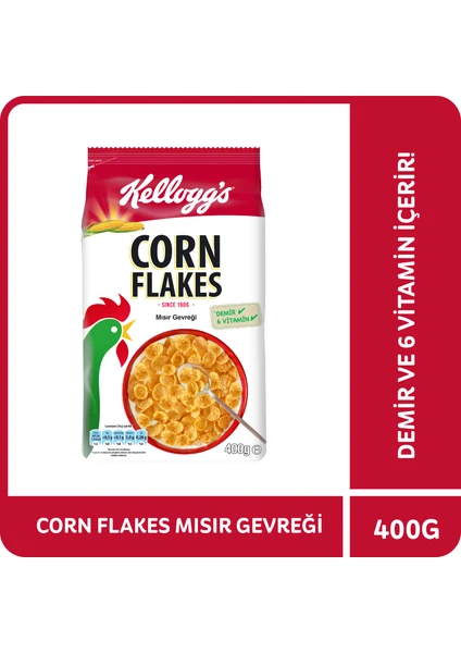 Corn Flakes Çıtır Altın Renginde Kahvaltılık Mısır Gevreği 400 Gr