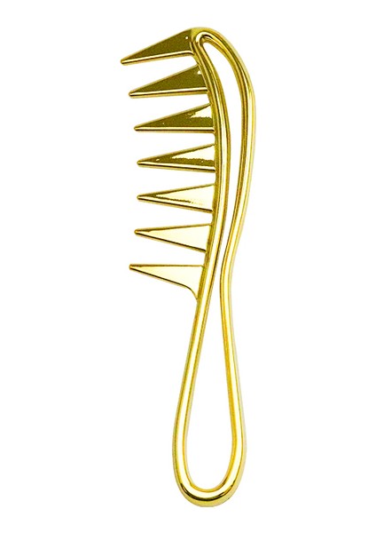 Altın Sıcak Satış Altın Berber Köpekbalığı Yağı Kafa Geniş Diş Tarak Özel Logo Dolaşık Açıcı Fırça Kıvırcık Saç Şekillendirici Aracı (Yurt Dışından)