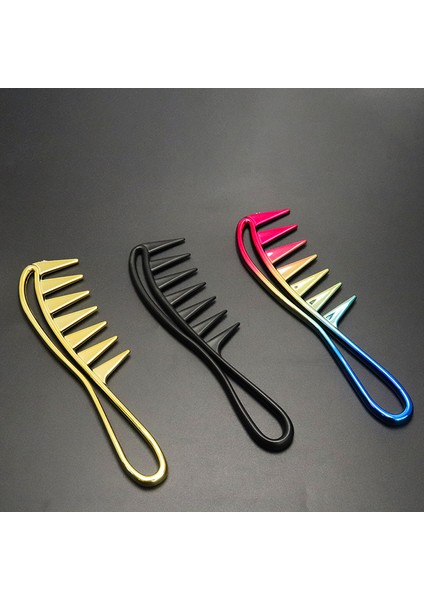 Altın Sıcak Satış Altın Berber Köpekbalığı Yağı Kafa Geniş Diş Tarak Özel Logo Dolaşık Açıcı Fırça Kıvırcık Saç Şekillendirici Aracı (Yurt Dışından) indirimleri