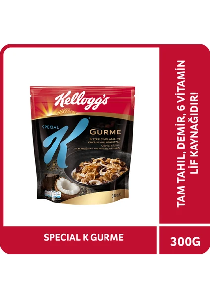 Special K Bitter Çikolatalı & Hindistan Cevizi Dilimli 300 Gr; %46 Yulaf içerir; Lif Kaynağı