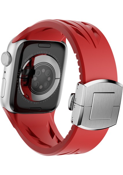 Apple Watch 42MM - KRD-127 Metal Tokalı Silikon Kordon fırsatları