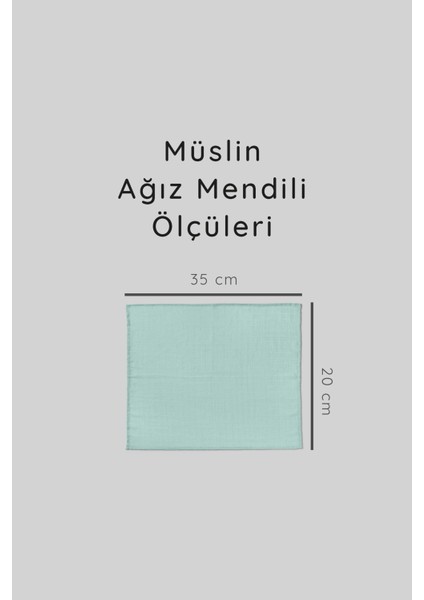 6'lı Müslin Ağız Mendili , Omuz Bezi , Ter Bezi Çift Kat Dikimli 35X20 cm - Ztagızmendili2