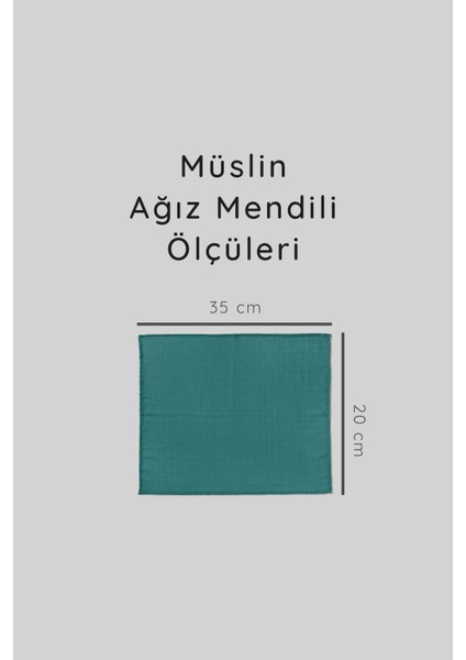 6'lı Müslin Ağız Mendili , Omuz Bezi , Ter Bezi Çift Kat Dikimli 35X20 cm - Ztagızmendili2