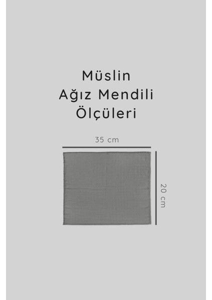 6'lı Müslin Ağız Mendili , Omuz Bezi , Ter Bezi Çift Kat Dikimli 35X20 cm - Ztagızmendili2