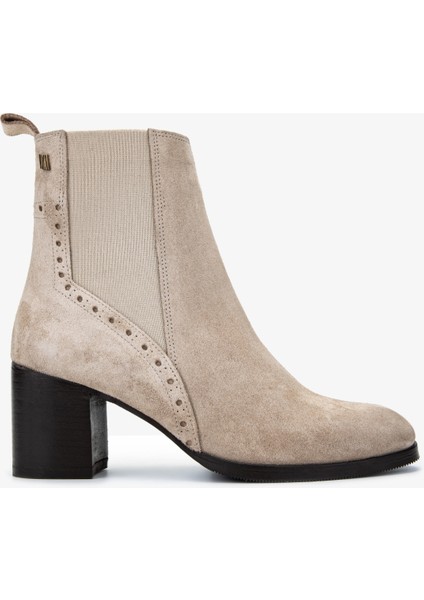 Kadın Deri Bej Süet Casual Bot 35 5619 Bn Bot SK24-25 Bej Suet