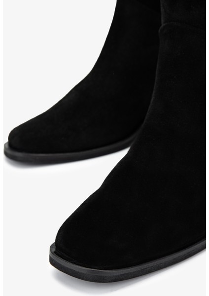 Kadın Deri Siyah Süet Casual Bot 35 1581 Bn Bot SK24-25 Sıyah Suet modelleri