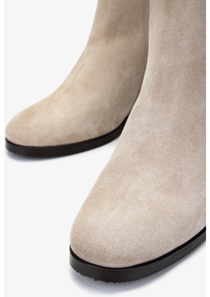 Kadın Deri Bej Süet Casual Bot 35 5619 Bn Bot SK24-25 Bej Suet modelleri