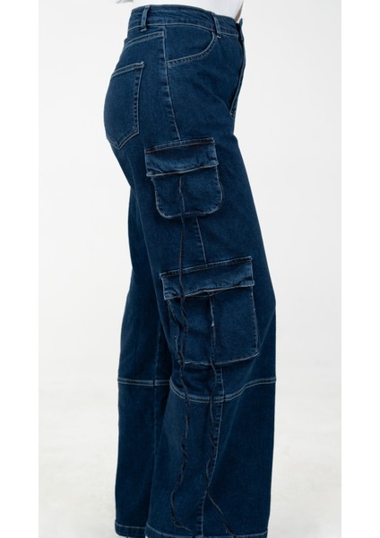 Duende Kargo Cepli Denim Pantolon