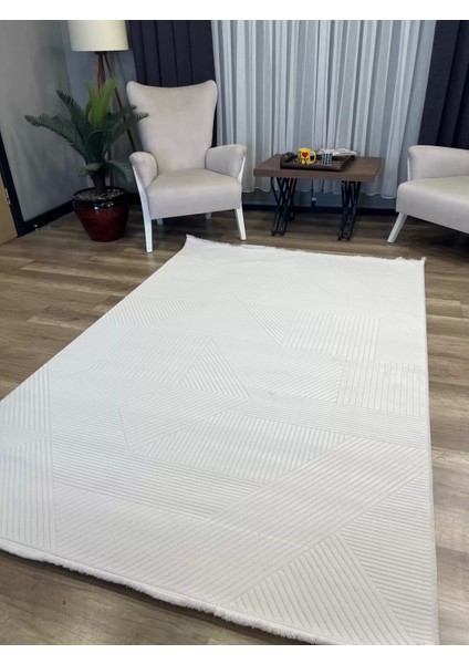 Ipek Halı Sardes 6479 A Krem Gri Modern Salon Halısı