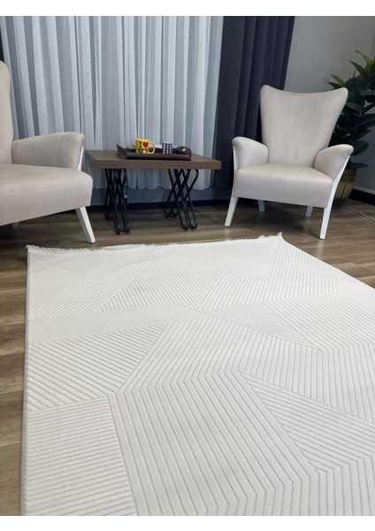 Ipek Halı Sardes 6479 A Krem Gri Modern Salon Halısı