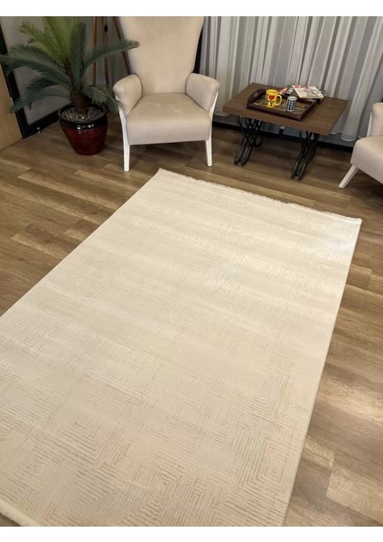 Ipek Halı Sardes 6479 A Krem Gri Modern Salon Halısı