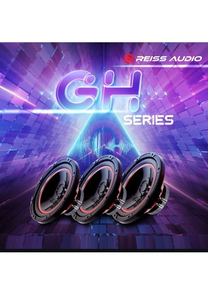 RS-GH12 Çift Bobin 1400WAT 350W Rms 30 cm Subwoofer Bas D4 modelleri