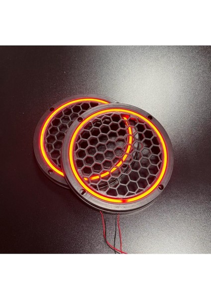 20CM Kırmızı Neon Işıklı Hoparlör ve Midrange Kapağı 1takım (2ADET) Vidalanabilir fiyatları