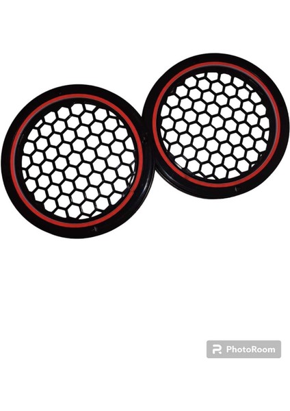 20CM Kırmızı Neon Işıklı Hoparlör ve Midrange Kapağı 1takım (2ADET) Vidalanabilir indirimleri