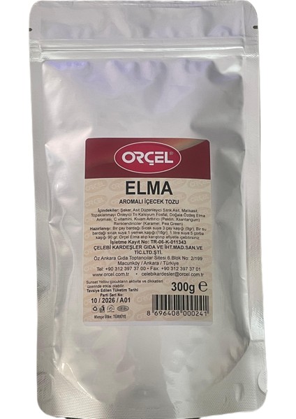 Elma Aromalı içecek Tozu Oralet Çay 300 gr