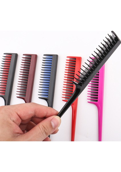 Mavi 1 Adet Taşınabilir Saç Tarak Renkli Plastik Dolaşık Açıcı Fırça Sıçan Kuyruğu Tarak Çok Fonksiyonlu Kuaförlük Salon Saç Şekillendirici Aracı (Yurt Dışından)