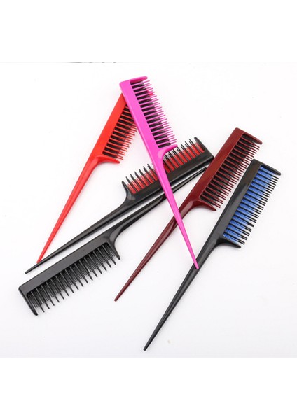 Mavi 1 Adet Taşınabilir Saç Tarak Renkli Plastik Dolaşık Açıcı Fırça Sıçan Kuyruğu Tarak Çok Fonksiyonlu Kuaförlük Salon Saç Şekillendirici Aracı (Yurt Dışından)