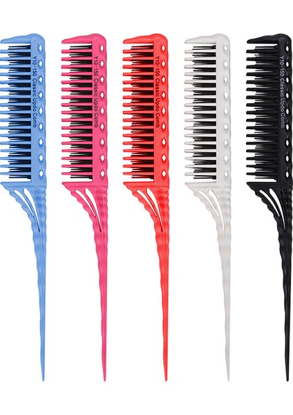 Mavi 1 Adet Taşınabilir Saç Tarak Renkli Plastik Dolaşık Açıcı Fırça Sıçan Kuyruğu Tarak Çok Fonksiyonlu Kuaförlük Salon Saç Şekillendirici Aracı (Yurt Dışından)