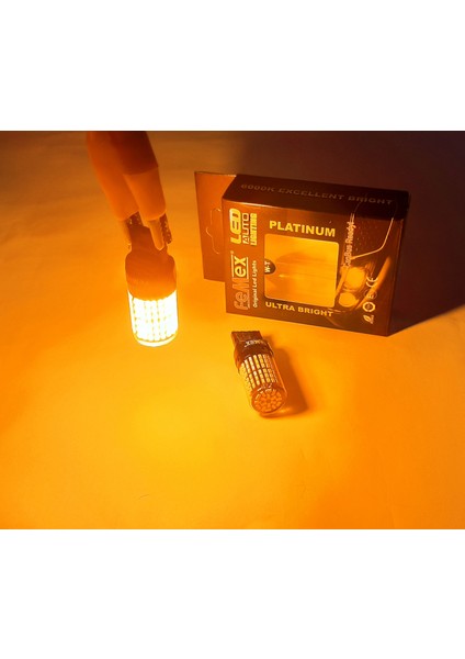 Platinum T20 7440 / 7443 LED Aydınlatma Ampul Tek Duy / Çift Duy Parlak Turuncu