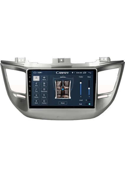 Araç Multimedya Cihazı - 2+32 / QLED 10 Inch Ekran - Navigasyon - Carplay - Hyundai Tucson 15-17-Vsr