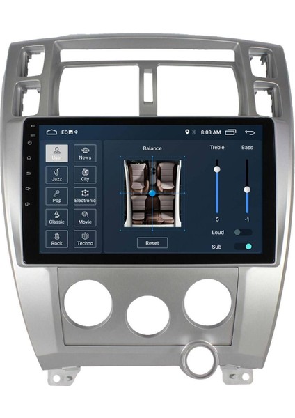 Araç Multimedya Cihazı - 2+32 /qled 10 Inch Ekran - Navigasyon - Carplay - Hyundai Tucson 05-10 -Vsr