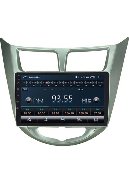 Araç Multimedya Cihazı - 2+32 / QLED 10 Inch Ekran - Navigasyon - Carplay - Hyundai Accent Blue -Vsr