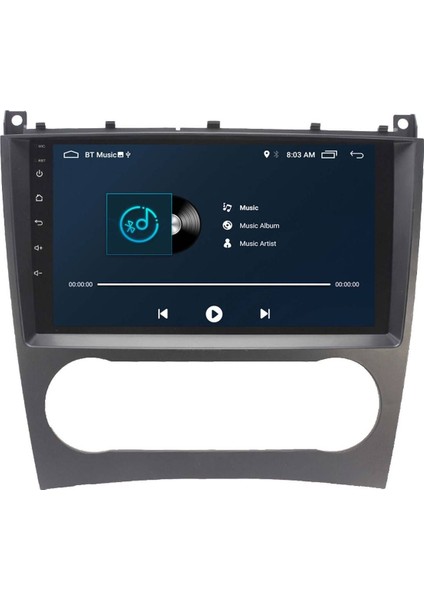 Araç Multimedya Cihazı - 2+32 / QLED 10 Inch Ekran - Navigasyon - Carplay - Mercedes C Class - Vsr