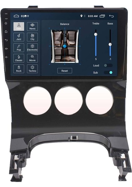 Araç Multimedya Cihazı - 2+32 / QLED 10 Inch Ekran - Navigasyon - Carplay - Peugeot 3008 5008 - Vsr