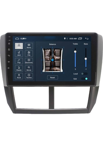 Araç Multimedya Cihazı - 2+32 / QLED 10 Inch Ekran - Navigasyon - Carplay - Forester Impreza- Vsr