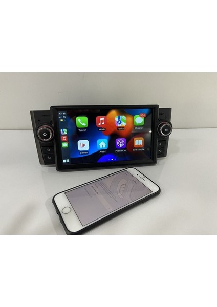 Fiat Linea Android 2-32 Uyumlu Multimedya Carplay Ahd Kamera QLED Ekran