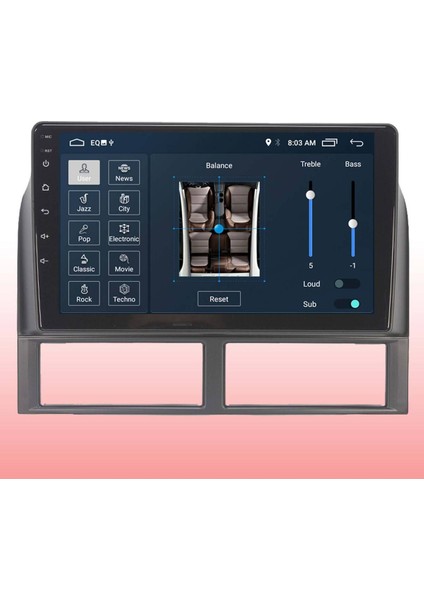 Araç Multimedya Cihazı - 2+32 / QLED 10 Inch Ekran - Navigasyon - Carplay - Jeep Cherokee 04-05 -Vsr