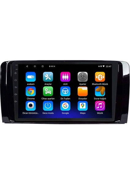 Araç Multimedya Cihazı - 2+32 / QLED 10 Inch Ekran -Navigasyon -Carplay - Mercedes R Class 06-13-Vsr