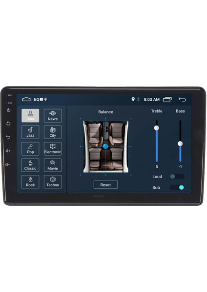 Araç Multimedya Cihazı - 2+32 / QLED 10 Inch Ekran - Navigasyon - Carplay - Ford Universal Kare -Vsr