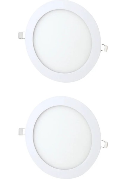 6 W LED Slim Panel Armatür - Sıva Altı 2'li Paket 6500 K Beyaz Işık 600 Lümen A+ Enerji Tasarruflu