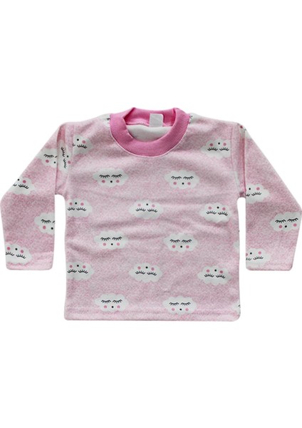 Kız Bebek Bulut Desenli Alt Üst Pembe 2'li Pijama Takım fiyatları