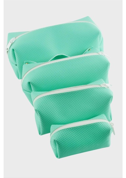 4 Adet El Tutmalı Makyaj Çantası