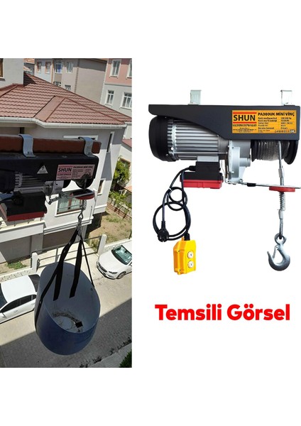 Elektrikli Mini Vinç - 150/300 kg Caraskal B Sınıfı - 10/20 mt Wifi ve Kablolu Kontrol Kumanda modelleri