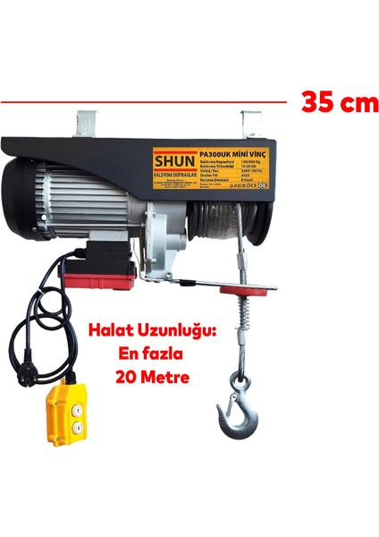 Elektrikli Mini Vinç - 150/300 kg Caraskal B Sınıfı - 10/20 mt Wifi ve Kablolu Kontrol Kumanda fırsatları