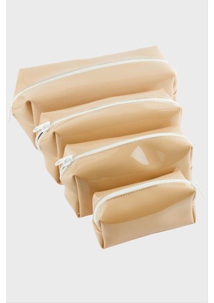 4 Adet El Tutmalı Makyaj Çantası