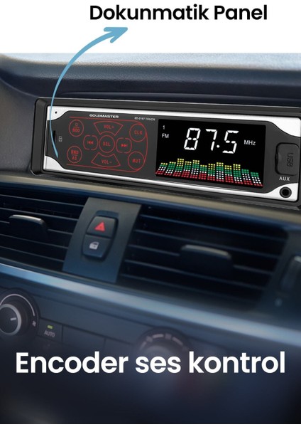2 Yıl SD-2107 Touch USB Oto Radyo USB Girişi 4X45 Watt modelleri