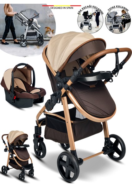 950 Tayla 6 In 1 Mama Tablalı Çift Yönlü Travel Sistem Bebek Arabası
