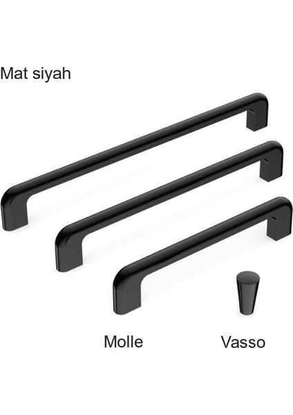 Molle Kulp Siyah Renkli 192 mm 6'lı Avantaj Paket