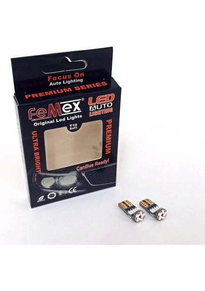 Premium 15SMD Mini T10 LED Ampul Parlak Mavi
