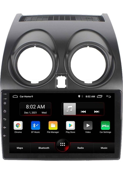 Araç Multimedya Cihazı - 2+32 / QLED 10 Inch Ekran - Navigasyon - Carplay - Nissan Qashqai 07-13-Vs