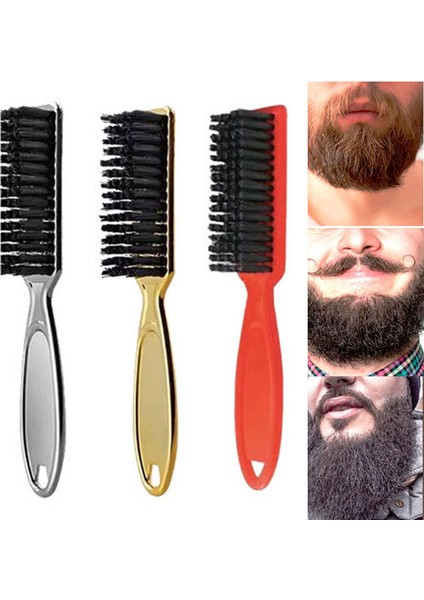 Açık Kahverengi Sakal Şekillendirici Fırça Saç Tarak Makas Temizleme Fırçası Vintage Tıraş Sakal Fırçası Berber Yağı Kafa Şekli Oyma Temizleme Fırçası (Yurt Dışından) indirimleri
