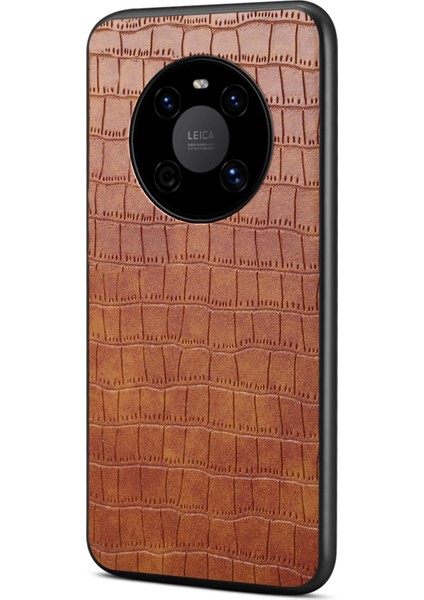 Huawei Mate 40 Telefon Kılıfı Timsah Dokulu Deri + Tpu + Pc Arka Kabuk (Yurt Dışından)