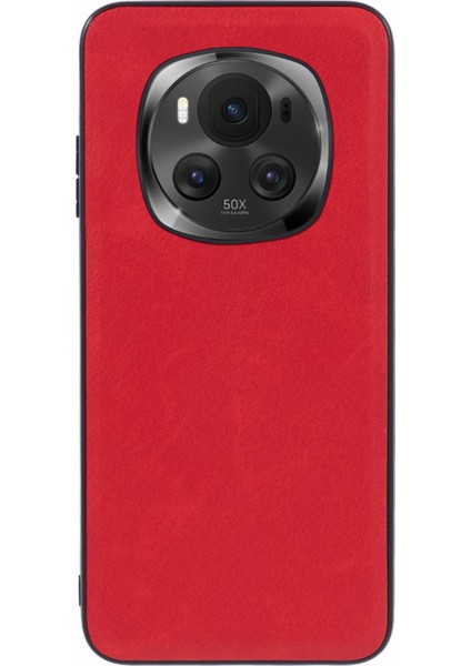 Honor Magic6 Pro 5g Retro Doku Deri Kaplamalı Pc + Tpu Telefon Arka Kapak (Yurt Dışından)